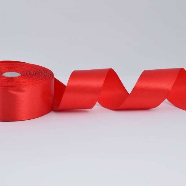 Лента атласная 40мм красная А1-12-026 на метраж (бобина 50яр/174г)