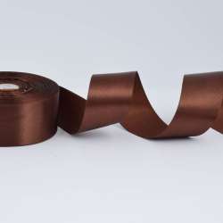 Лента атласная 40мм коричневая А1-12-032 на метраж (бобина 50яр/174г)