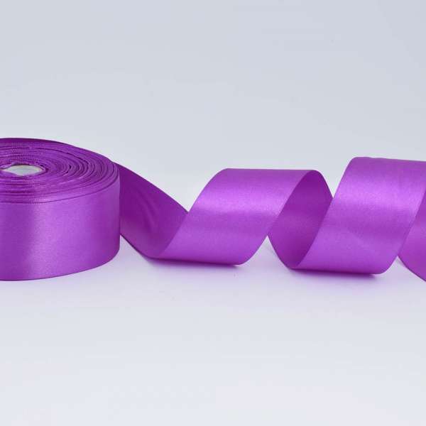 Лента атласная 40мм сиреневая А1-12-035 на метраж (бобина 50яр/174г)