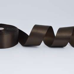 Лента атласная 40мм коричневая темная А1-12-037 на метраж (бобина 50яр/174г)