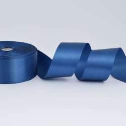 Лента атласная 40мм синяя А1-12-038 на метраж (бобина 50яр/174г)