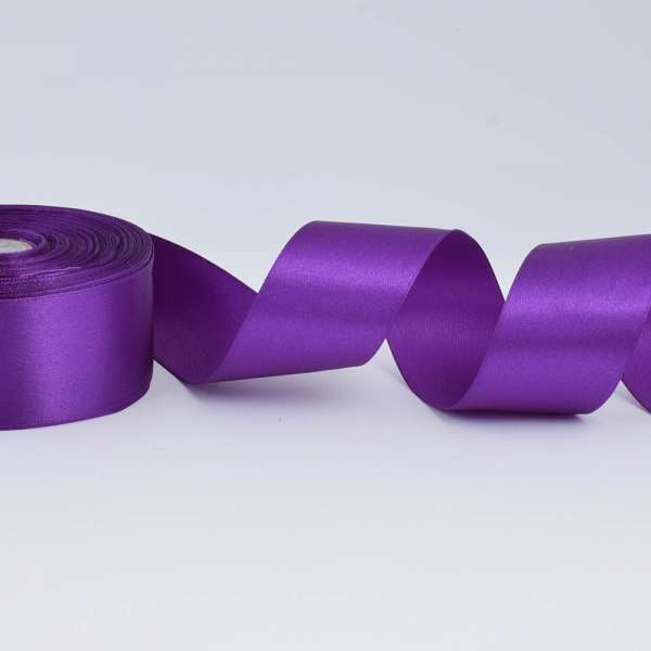 Лента атласная 40мм фиолетовая А1-12-046 на метраж (бобина 50яр/174г)