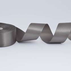 Лента атласная 40мм серо-оливковая А1-12-145 на метраж (бобина 50яр/174г)