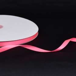 Лента атласная 7мм розовая неон А2-02-035 на метраж (бобина 100яр/115,6г)