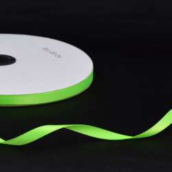 Лента атласная 7мм салатовая неон А2-02-118 на метраж (бобина 100яр/115,6г)