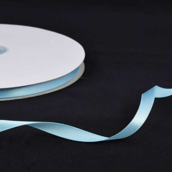 Лента атласная 10мм голубая светлая А2-03-085 на метраж (бобина 100яр/158г)