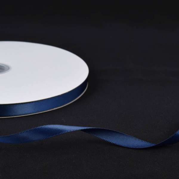 Лента атласная 10мм синяя темная А2-03-101 на метраж (бобина 100яр/158г)