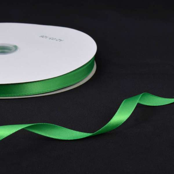 Лента атласная 10мм зеленая А2-03-126 на метраж (бобина 100яр/158г)
