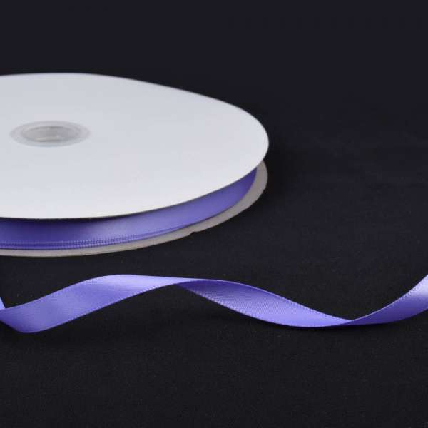 Лента атласная 10мм сиреневая темная А2-03-140 на метраж (бобина 100яр/158г)