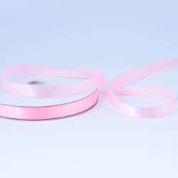 Лента атласная 15мм розовая светлая А2-05-013 на метраж (бобина 100яр/230г)