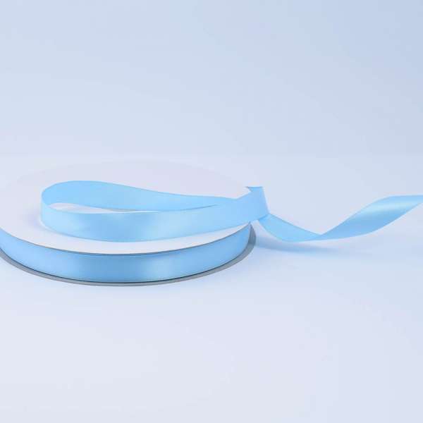 Лента атласная 15мм голубая светлая А2-05-085 на метраж (бобина 100яр/230г)