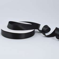 Лента атласная 15мм черная А2-05-110 на метраж (бобина 100яр/230г)