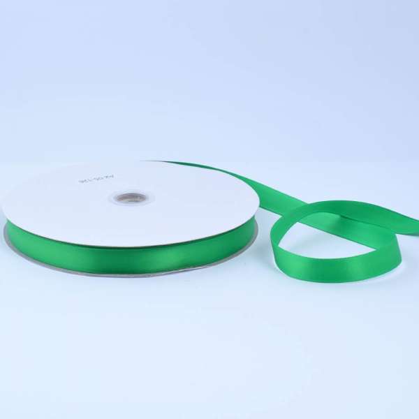 Лента атласная 15мм зеленая А2-05-126 на метраж (бобина 100яр/230г)