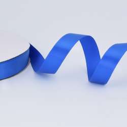 Лента атласная 20мм синяя А2-06-099 на метраж (бобина100яр/283,3гр)