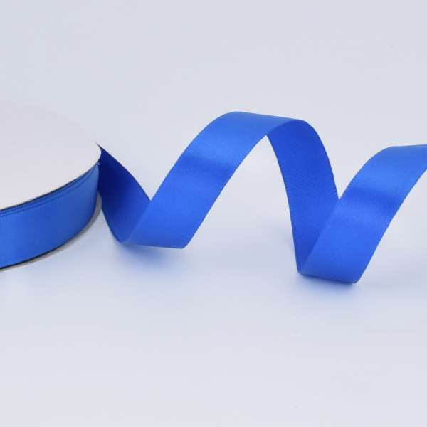 Лента атласная 20мм синяя А2-06-099 на метраж (бобина100яр/283,3гр)