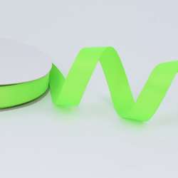 Лента атласная 20мм салатовая неон А2-06-118 на метраж (бобина100яр/283,3гр)