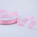 Лента атласная 25мм розовая светлая А2-08-013 на метраж (бобина 100яр/356,5г)