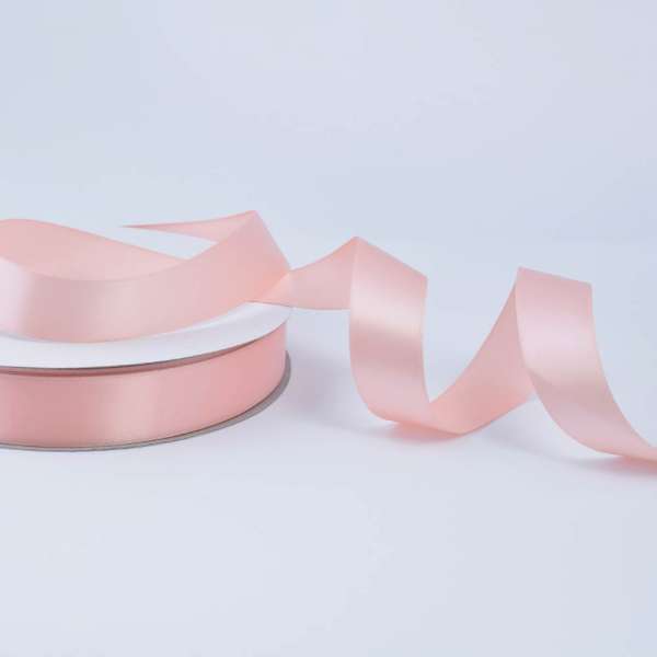 Лента атласная 25мм чайная роза А2-08-018 на метраж (бобина 100яр/356,5г)