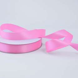 Лента атласная 25мм розовая А2-08-019 на метраж (бобина 100яр/356,5г)