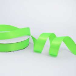 Лента атласная 25мм салатовая неон А2-08-118 на метраж (бобина 100яр/356,5г)