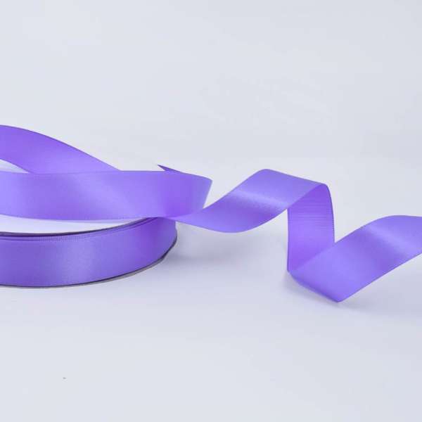 Лента атласная 25мм сиреневая темная А2-08-140 на метраж (бобина 100яр/356,5г)