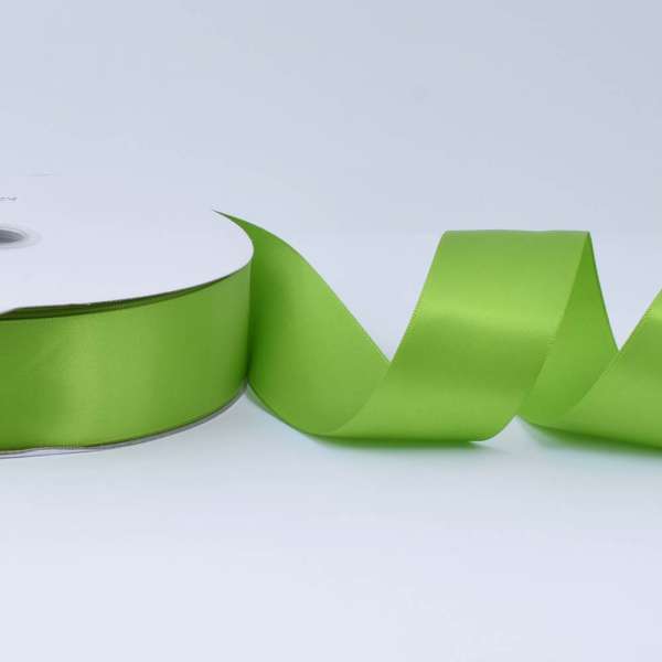 Лента атласная 40мм зеленая светлая А2-12-123 на метраж (бобина 100яр/550г)