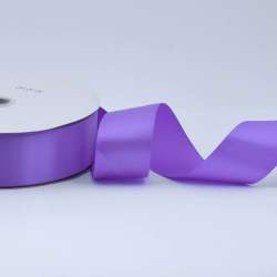 Лента атласная 40мм сиреневая темная А2-12-140 на метраж (бобина 100яр/550г)