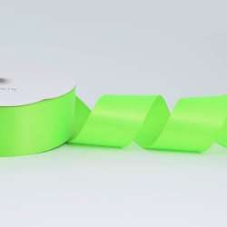 Лента атласная 50мм салатовая неон А2-16-118 на метраж (бобина 100яр/715г)