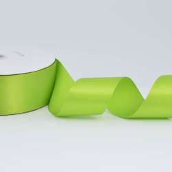 Лента атласная 50мм зеленая светлая А2-16-123 на метраж (бобина 100яр/715г)