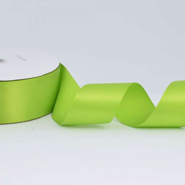 Лента атласная 50мм зеленая светлая А2-16-123 на метраж (бобина 100яр/715г)