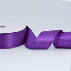Лента атласная 50мм фиолетовая А2-16-144 на метраж (бобина 100яр/715г)