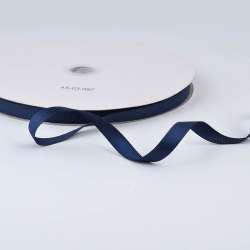 Лента репсовая ш.1 см А5-03-097 синяя темная на метраж (в бобине 100яр/207г)