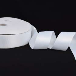 Лента репсовая ш.4 см А5-12-001 белая на метраж (в бобине 100яр/685г)