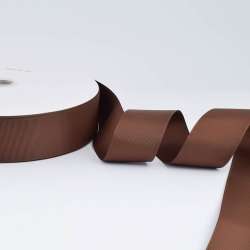 Лента репсовая ш.4 см А5-12-046 коричневая на метраж (в бобине 100яр/685г)