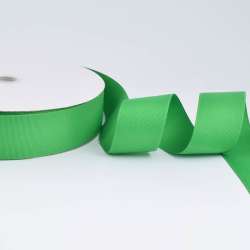 Лента репсовая ш.4 см А5-12-060 зеленая на метраж (в бобине 100яр/685г)