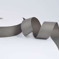 Лента репсовая ш.4 см А5-12-070 серая на метраж (в бобине 100яр/685г)