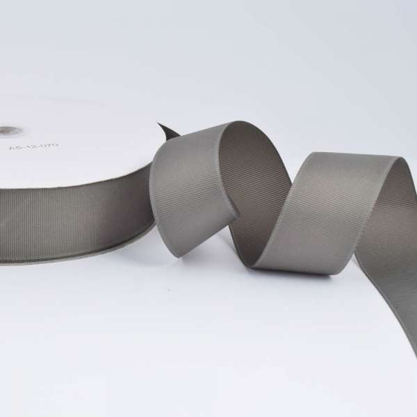 Лента репсовая ш.4 см А5-12-070 серая на метраж (в бобине 100яр/685г)