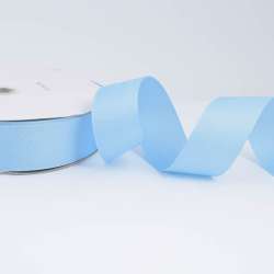 Лента репсовая ш.4 см А5-12-079 голубая светлая на метраж (в бобине 100яр/685г)