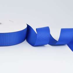 Лента репсовая ш.4 см А5-12-094 синяя ультрамарин на метраж (в бобине 100яр/685г)