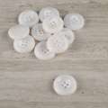 Пуговица белая 30мм 4 прокола