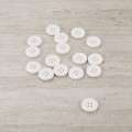 Пуговица белая матовая 10мм 4 прокола