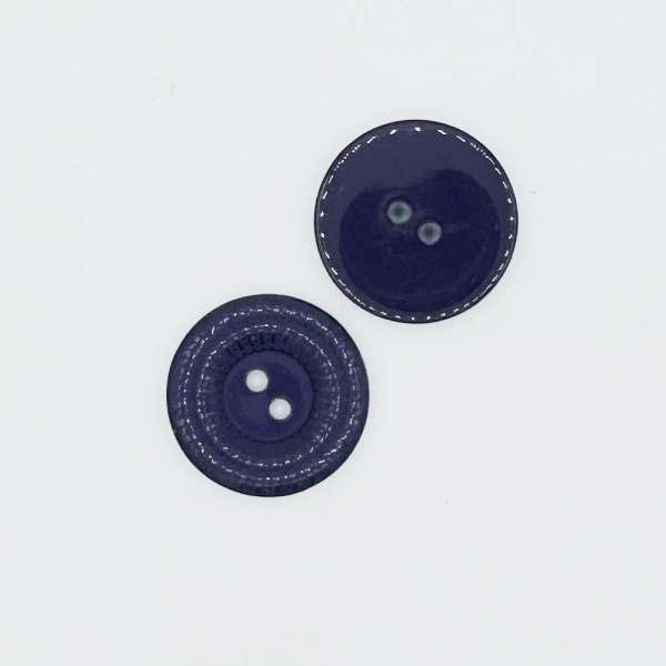Пуговица пластик 25мм на 4 прокола синяя темная