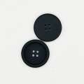 Пуговица пластик 25мм на 4 прокола черная матовая