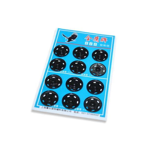 Кнопка 2 части 19мм металл черная