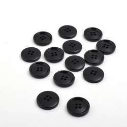Пуговица черная 23мм на 4 прокола (1003)