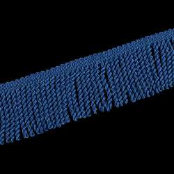 Бахрома шторная шнур витой 6,5 см синяя