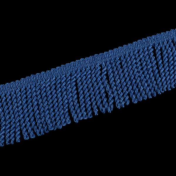 Бахрома шторна плетена 6,5 см синя
