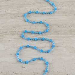 Бусы декоративные шарики граненные 8 мм голубые