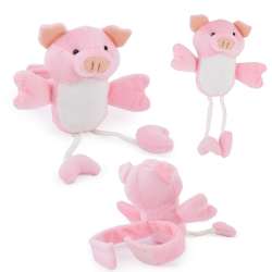 Підхват для штор м'яка іграшка на липучці свинка 20х12х6 см 1шт рожева
