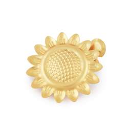 Прищіпка декоративна для штор метал соняшник 11 см золотиста